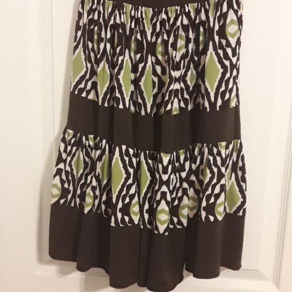 XOXO Dress Lime And Brown Size Small - Picture 3 of 5